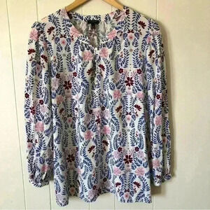 Talbots Floral Printed Rayon Top Blouse Size 1X